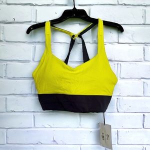 Zyia Neon Yellow Parallel Luxe Adjustable Bra Size L